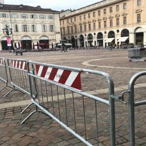 Transenna doppio trav. piede fisso e punzonatura antifurto 110cm x 200cm “modello torino
